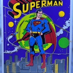 Vintage Superman Art Print / Playskool puzzle.